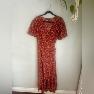 Floral Boho Country Wrap Maxi Dress